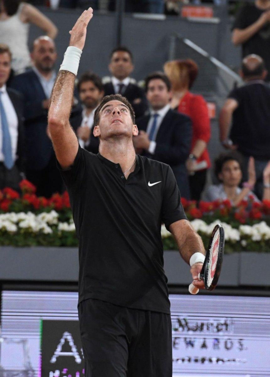 Del Potro se mostró como pez en el agua en la superficie que más lo exige y complica
