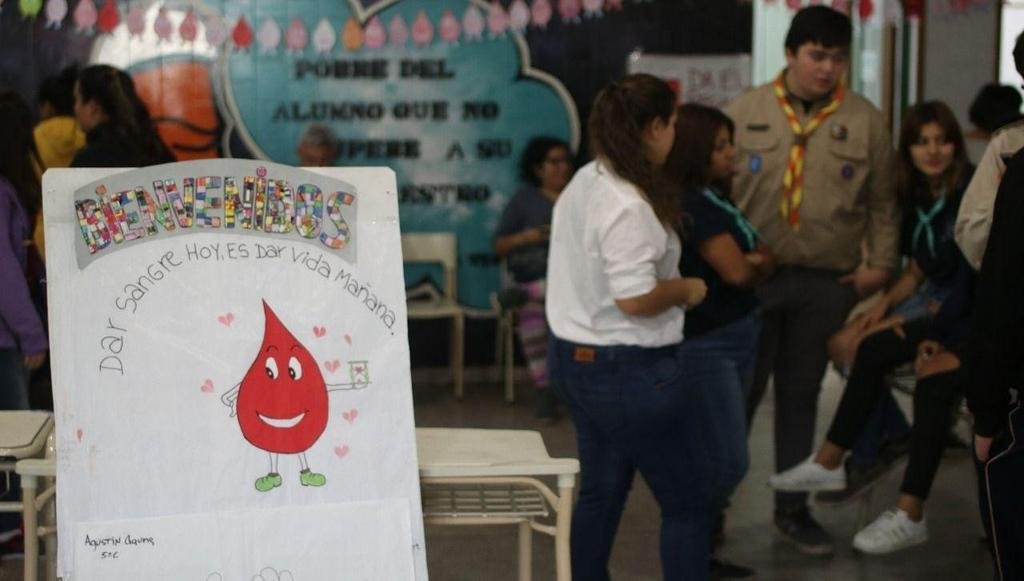Solidaria respuesta de donantes de sangre en la Escuela de 15 de City Bell