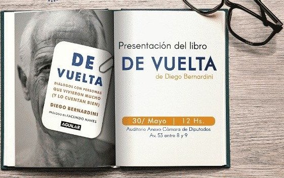Diego Bernardini presentará su libro "De Vuelta" en Diputados