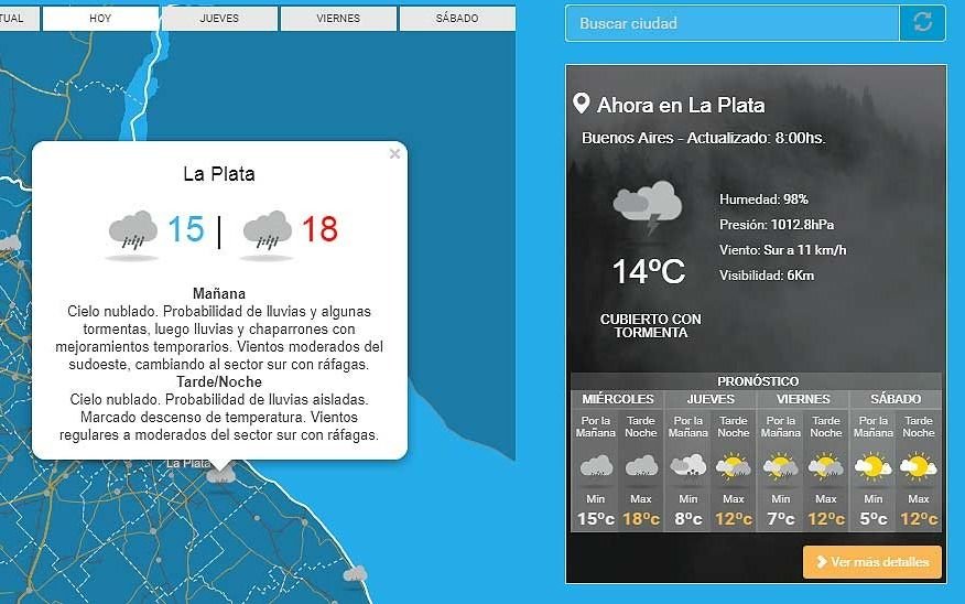 Llovió toda la noche, refrescó y promete seguir lloviendo