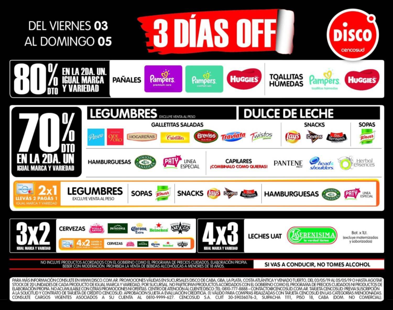Tres días a puro descuento en Disco
