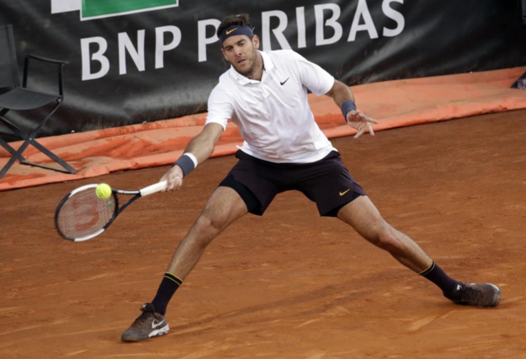 Del Potro busca el pase a semifinales del Masters 1000 de Roma frente a Djokovic