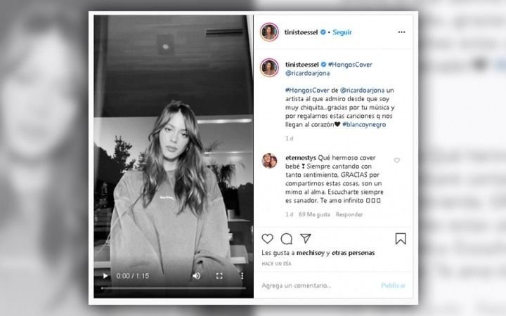 Tini sorprendió en redes con un cover de Arjona, que el guatemalteco agradeció