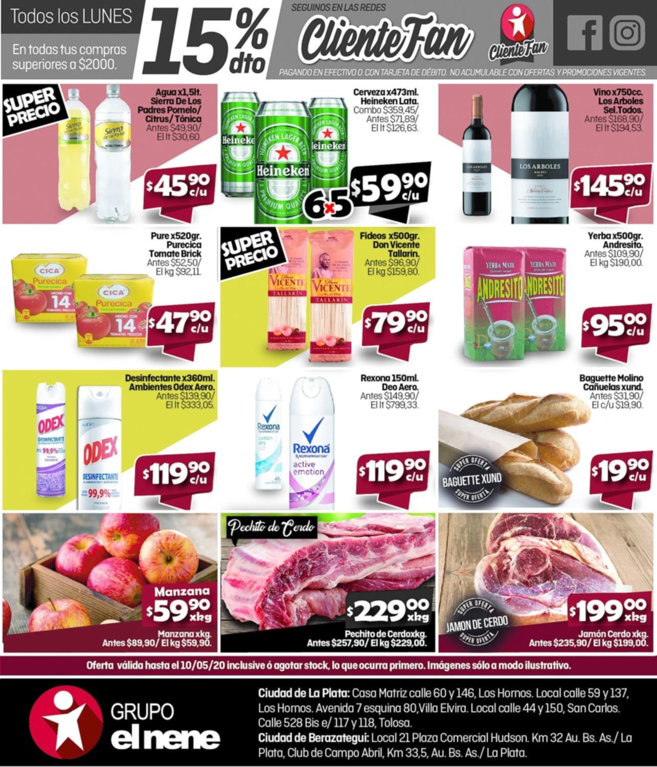 Todos los lunes 15% de descuento en tus compras superiores a $2000