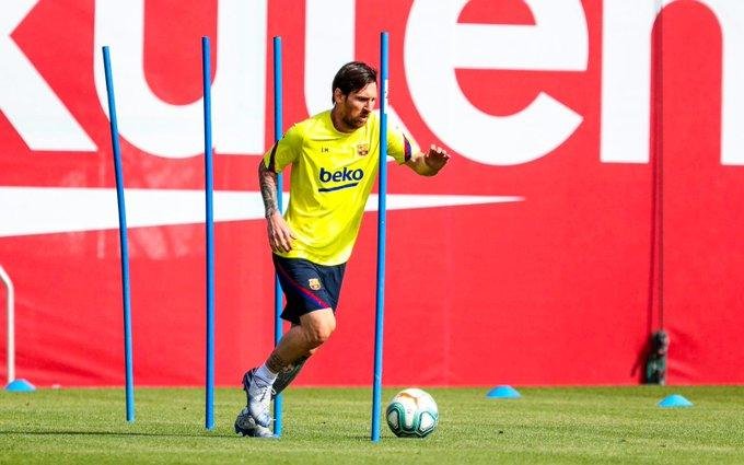 Con Messi al mando, Barcelona retomó los entrenamientos reducidos en España