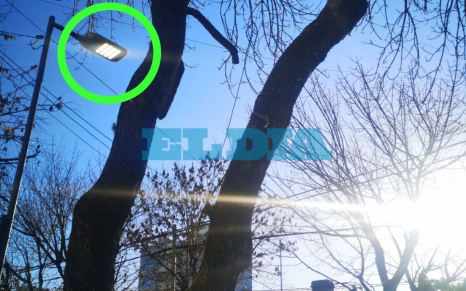 En La Loma advierten por luminarias que "iluminan de noche y también de día"