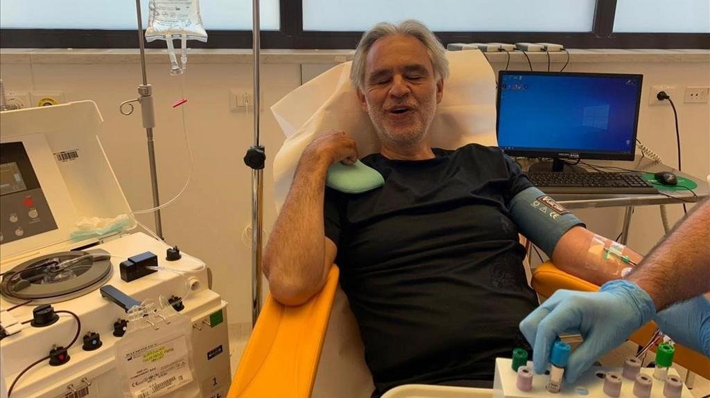 Bocelli tuvo COVID-19 y donó su plasma para investigación