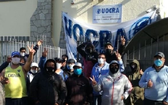 UOCRA local: manifestaciones y tomas