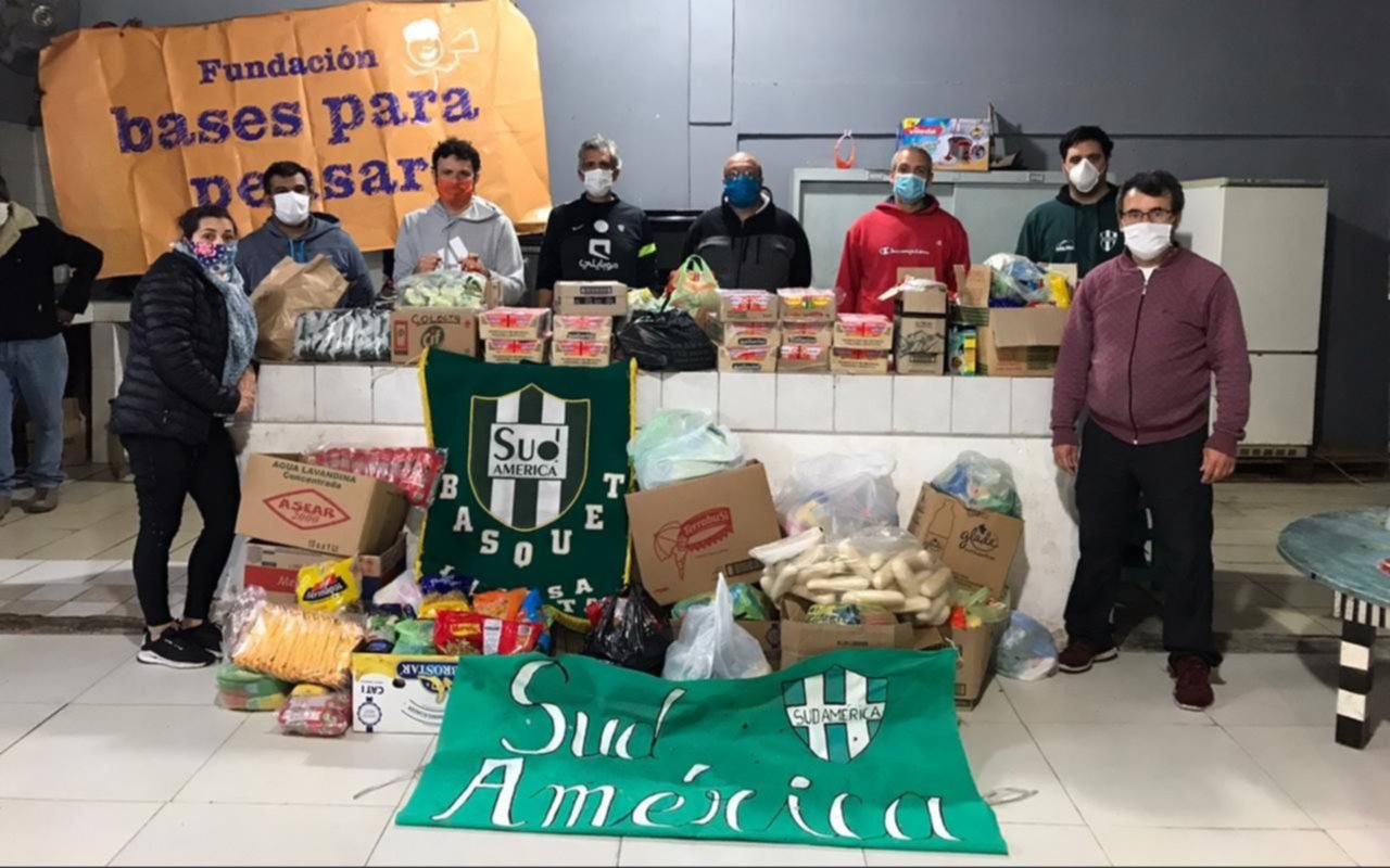 Gracias a una colecta, el Club Sudamérica donó más de mil kilos de alimentos a tres comedores