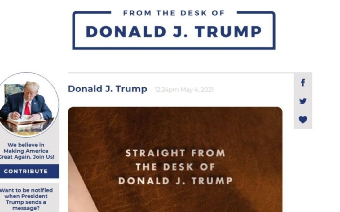 La nueva plataforma que lanzó Trump tras ser vetado de Twitter, Facebook e Instagram