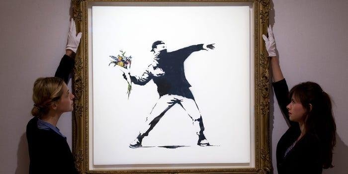 Un Banksy logró una subasta millonaria en criptomonedas