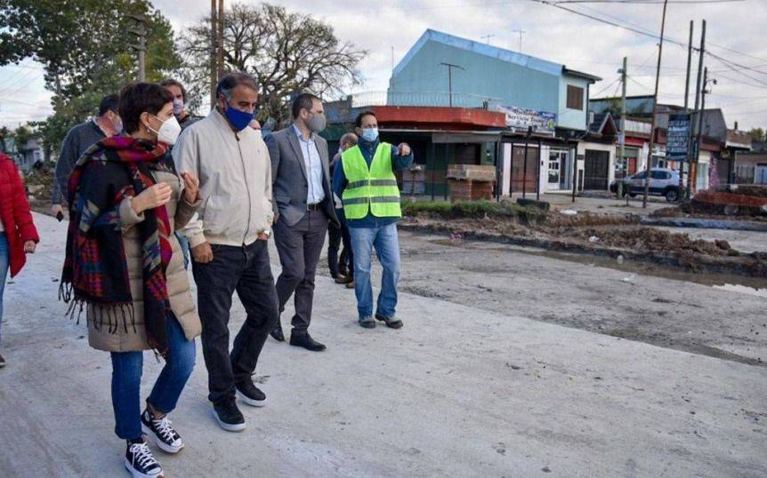 Avance de los trabajos sobre Avenida Santa Fe