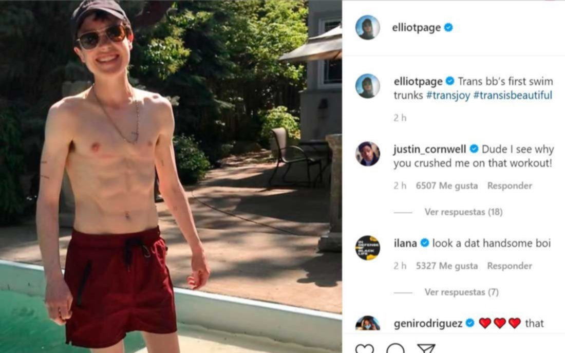 Elliot Page Subió Su Primera Foto Sin Remera Tras La Mastectomía