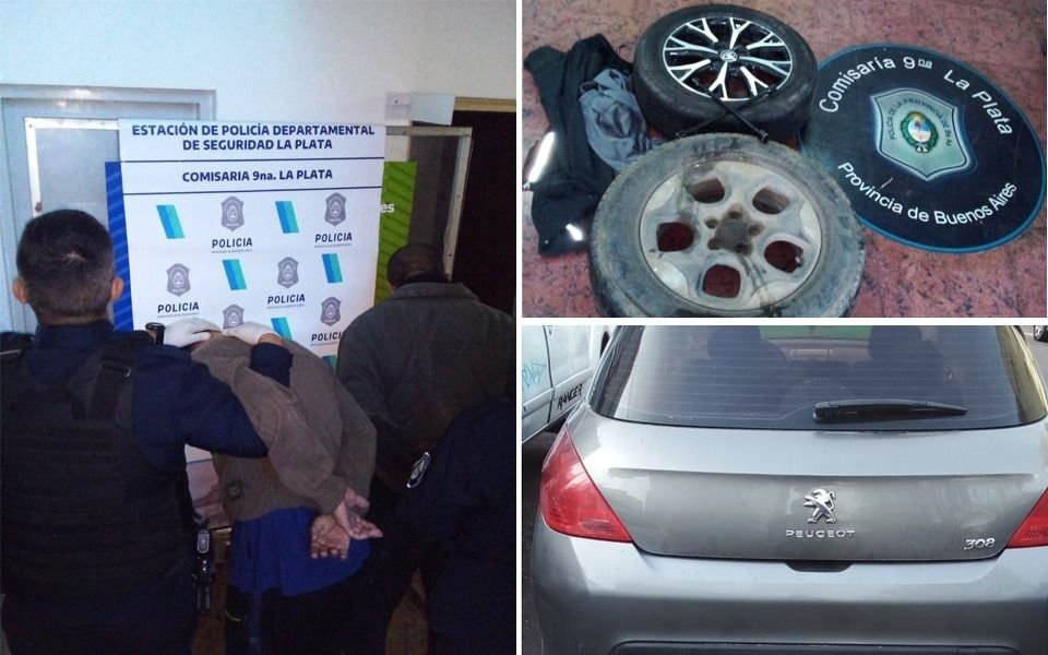 Descubrieron a "robaruedas" infraganti en pleno centro y los atraparon tras una persecución