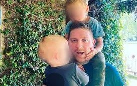 Jonatan Viale y su familia con el alta por COVID