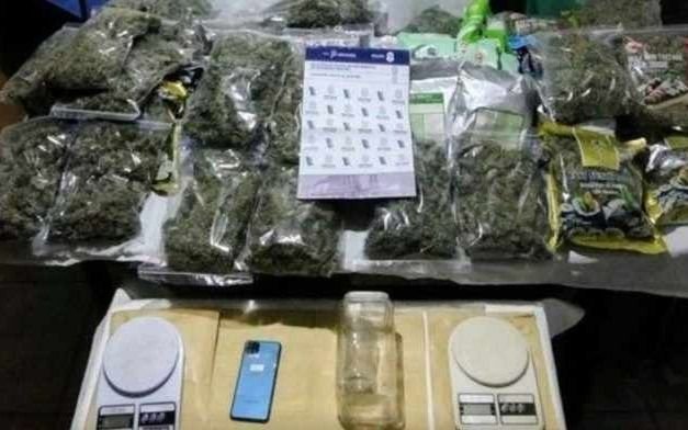 Secuestró 8 millones de pesos en marihuana
