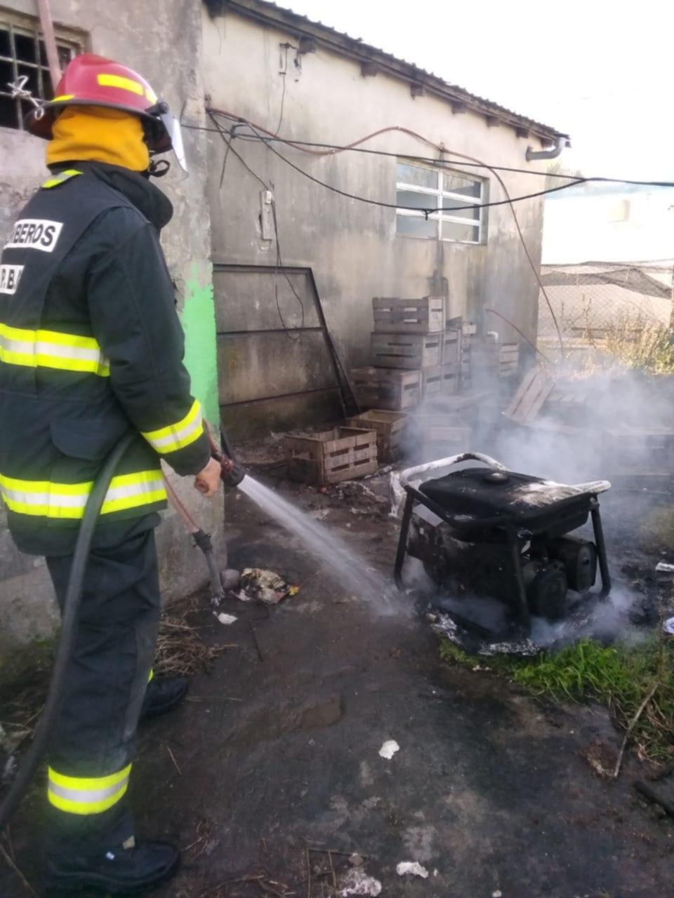 Principio de incendio en un supermercado
