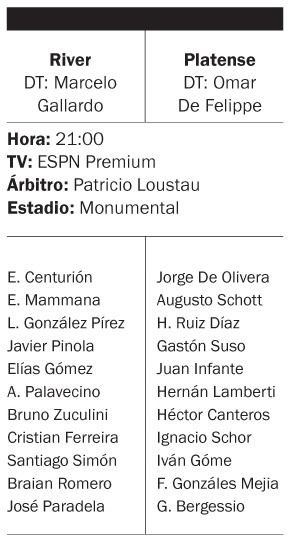 River juega para cumplir y Platense mira el promedio