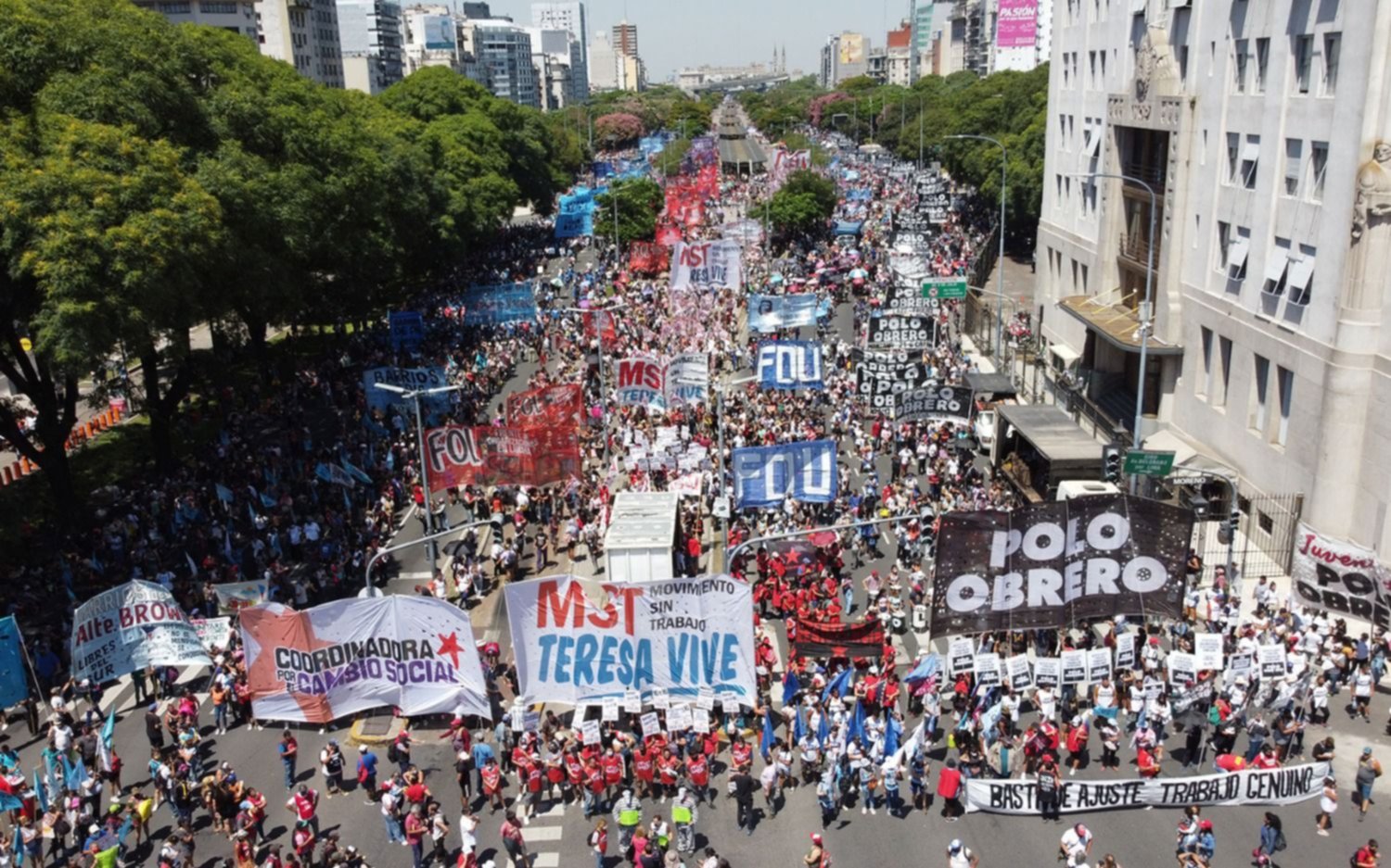 Piqueteros coordinaron el ingreso de la Marcha Federal que el jueves llegará a la Plaza de Mayo