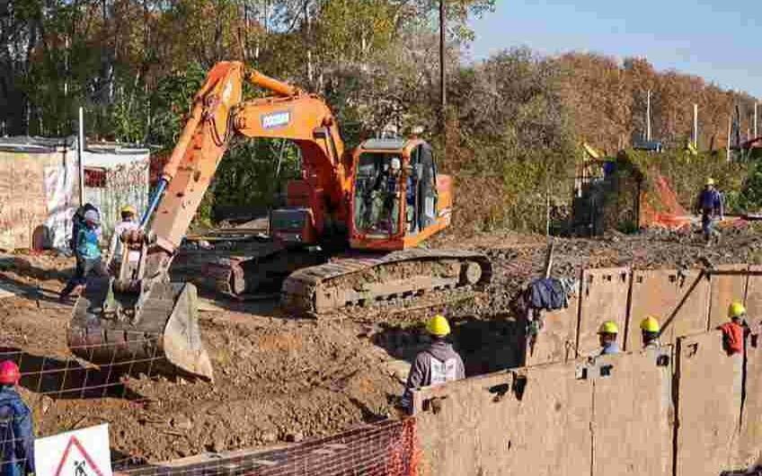 Obra hidráulica del colector de Avenida Otamendi