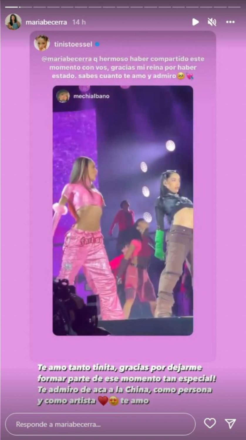 Irónico mensaje de la tripera María Becerra a la China Suárez, nueva novia de su ex Rusherking