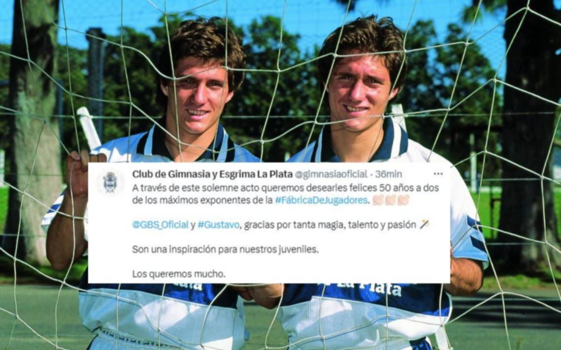 Los mellizos Barros Schelotto cumplen 50 años y Gimnasia los saludó con un golazo inolvidable
