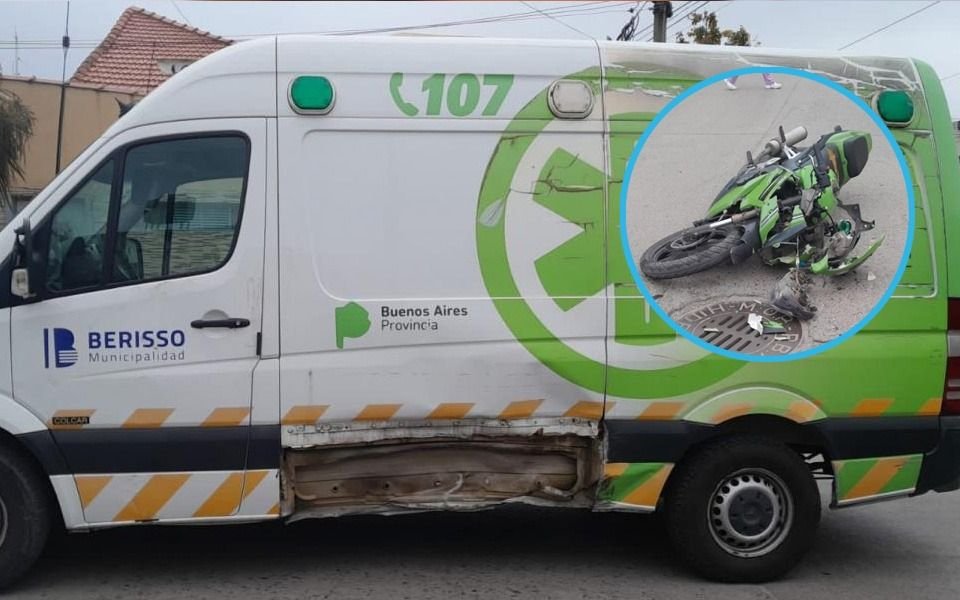 Berisso: chocó con una ambulancia y murió