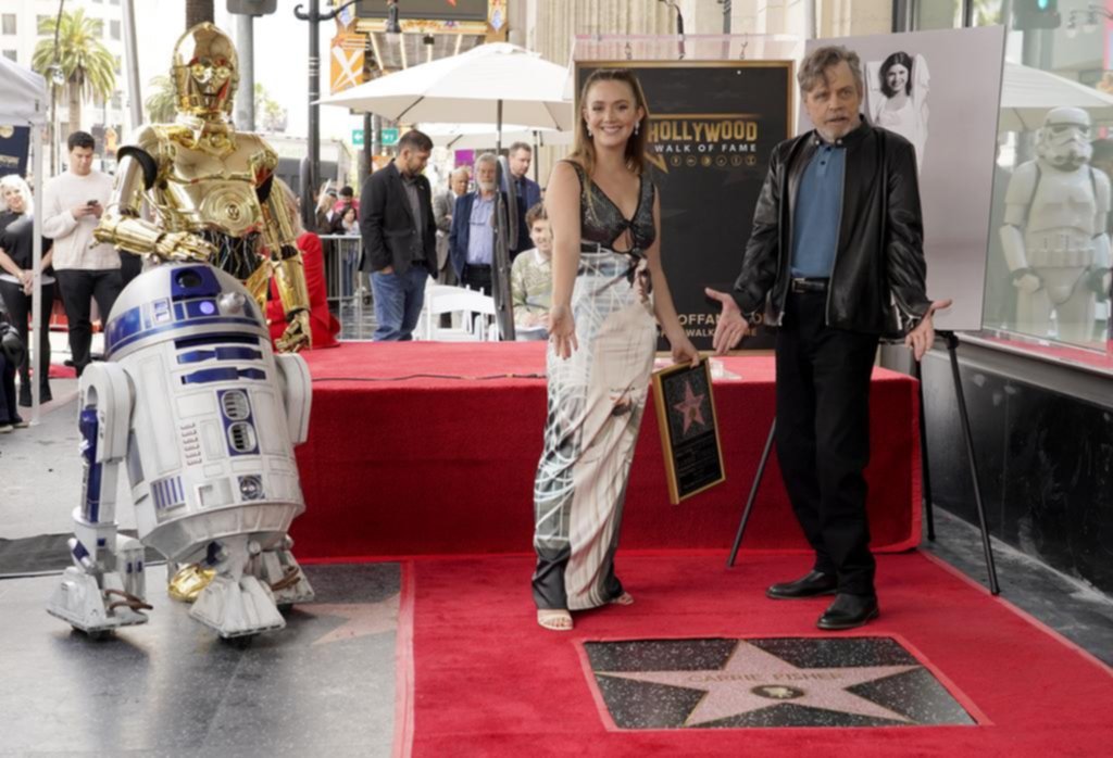 Carrie Fisher recibe su estrella en el Paseo de la Fama