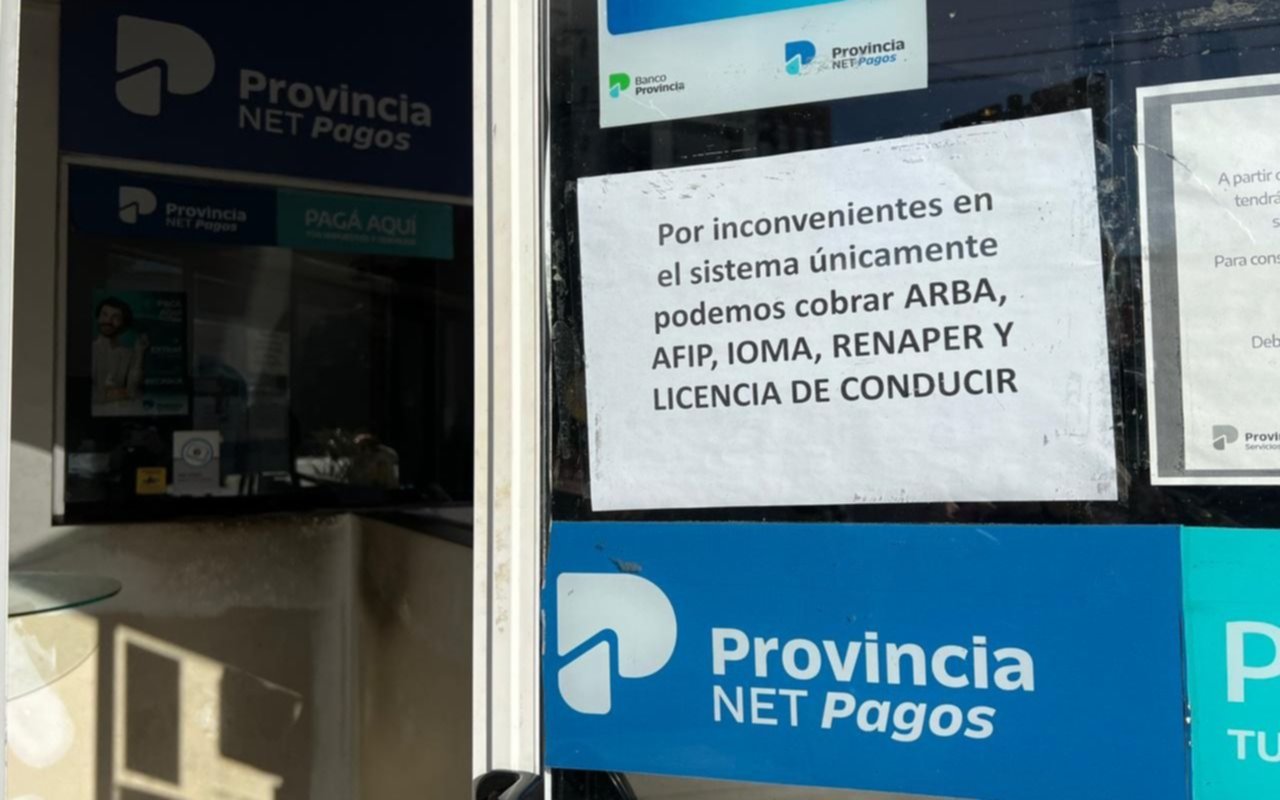 Provincia NET sigue con problemas y sólo permite abonar algunos impuestos y sellados