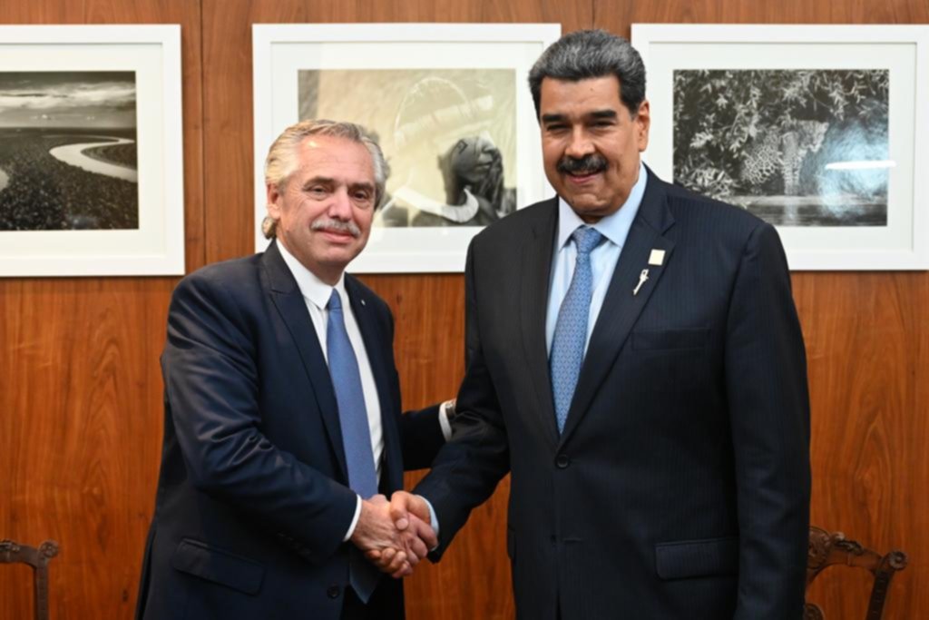 Alberto con Maduro: por el fin del bloqueo a Venezuela