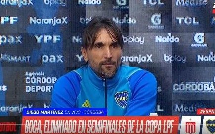 VIDEO.- Para el DT de Boca, Martínez, "la eliminación fue injusta"