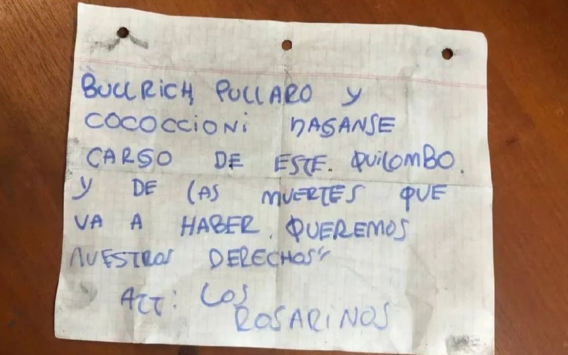 Otra amenaza narco contra Bullrich y Pullaro en Rosario: el mensaje que dejaron en un jardín de infantes