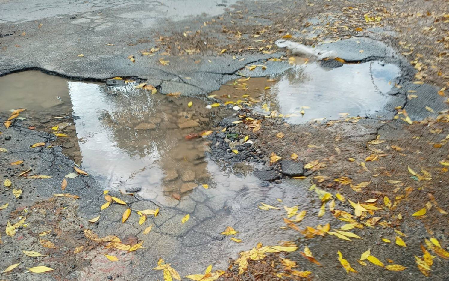“Enorme bache” por pérdida de agua deja inutilizable una calle de La Plata