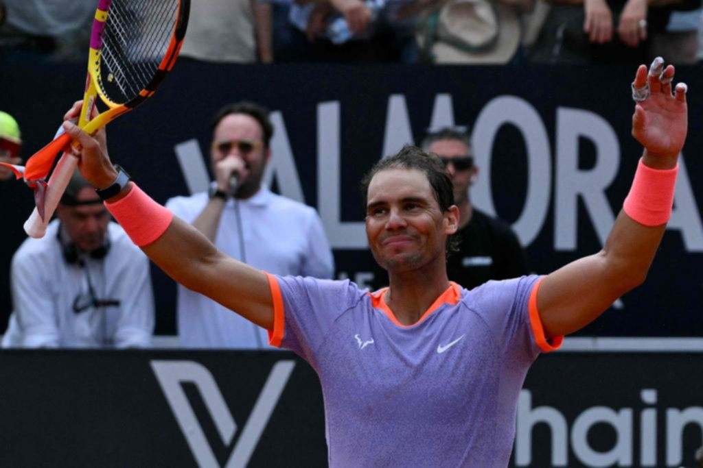 Nadal dio otra lección de supervivencia para avanzar en el Masters 1000 de Roma