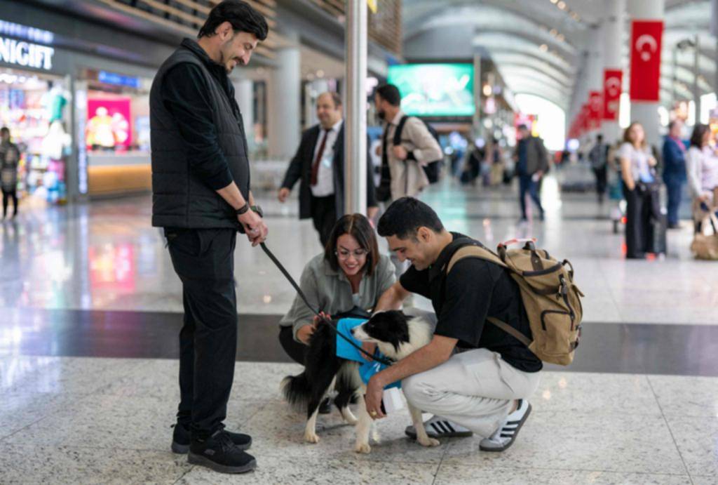 Los perros que calman el estrés en un aeropuerto