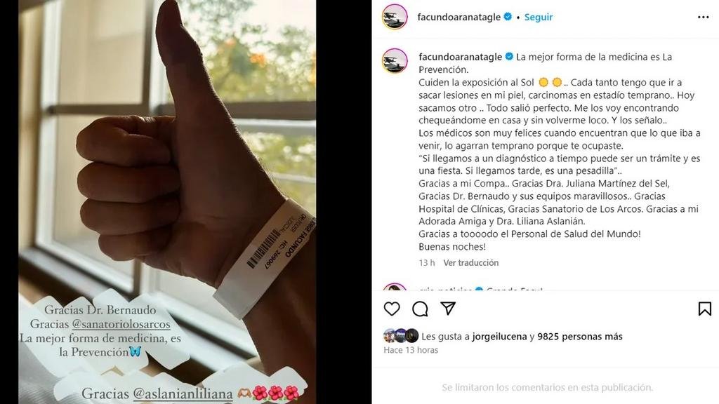 La salud de Facundo Arana:  “La mejor forma de la medicina es la prevención”