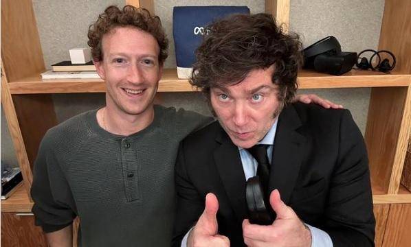 El encuentro de Milei con Mark Zuckerberg