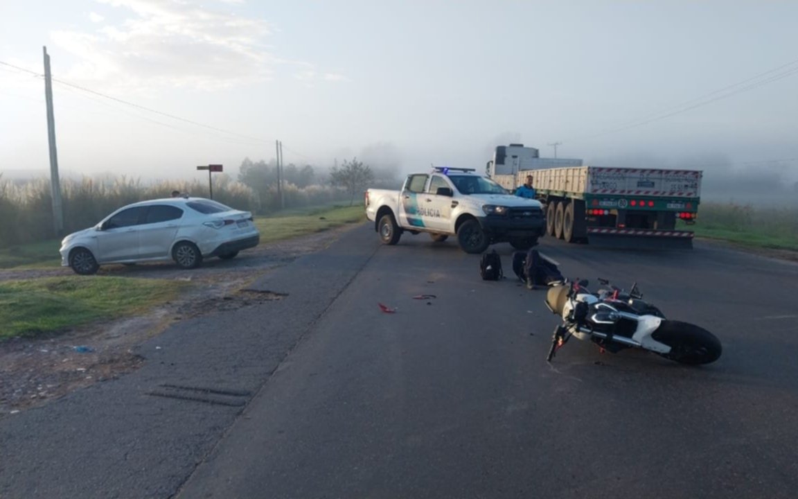 Al borde de la tragedia en El Peligro: un policía herido tras un choque en Ruta 36