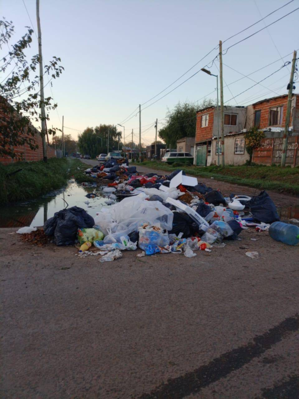 Denuncian basural en 76 entre 135 y 136: “Este es el paisaje que tenemos”