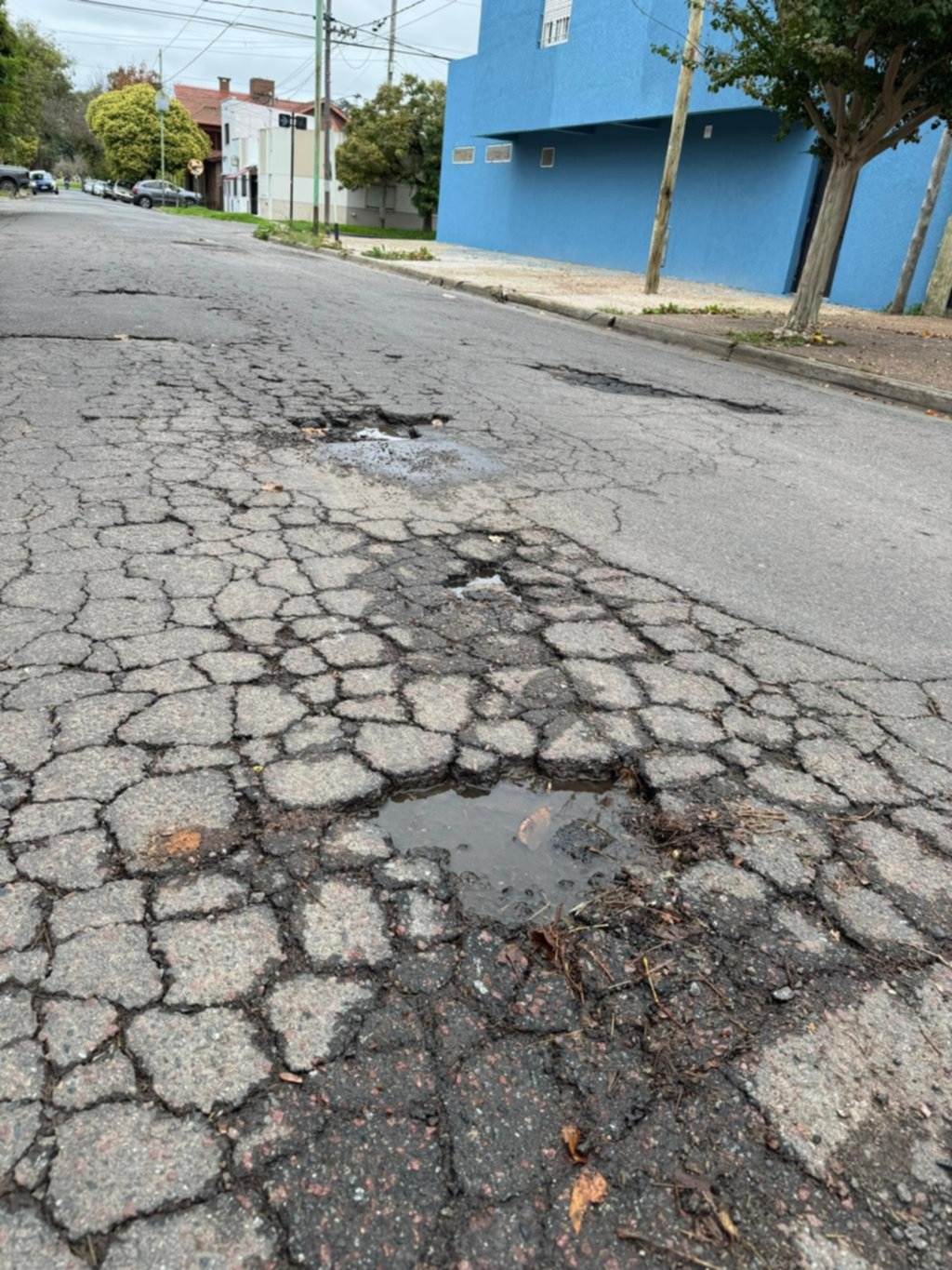 La calle de los 9 baches: un record en la cuadra de 527 entre 5 y 6