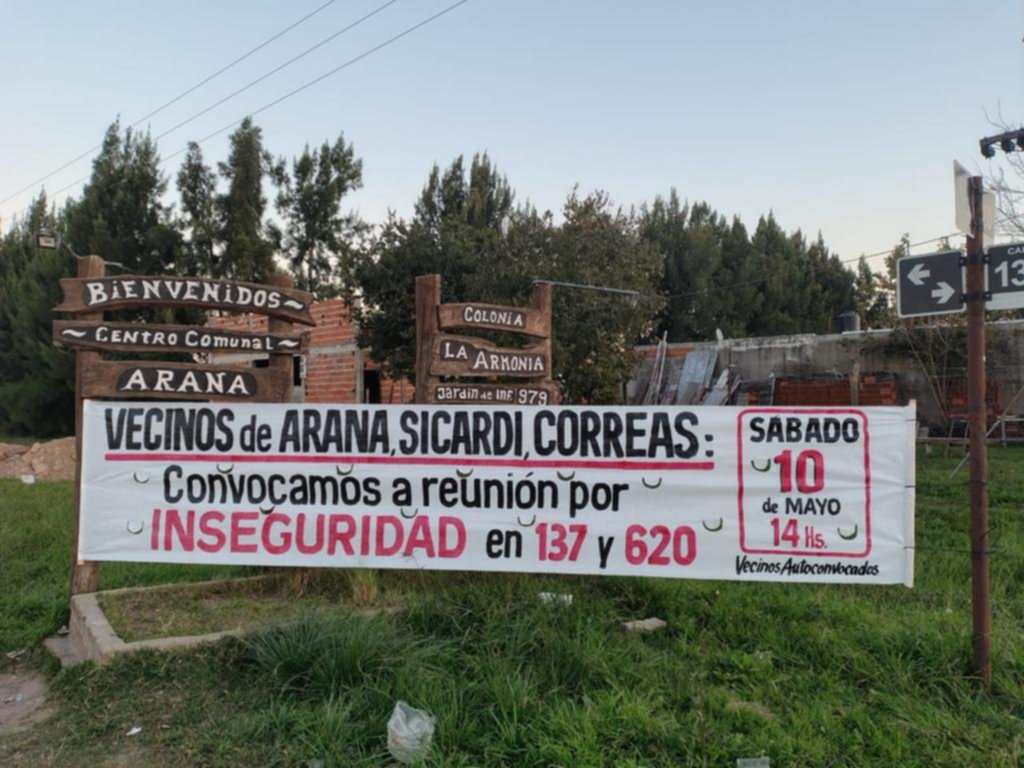 Protestarán por robos en Arana, Sicardi y Correas
