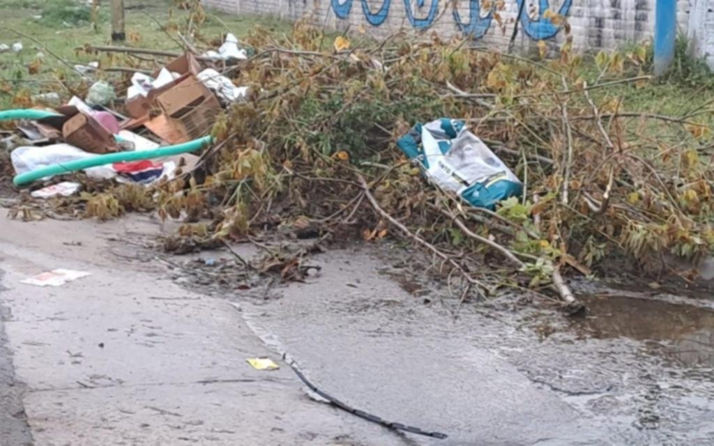 En la esquina de 27 y 530 una montaña de residuos indica “abandono”