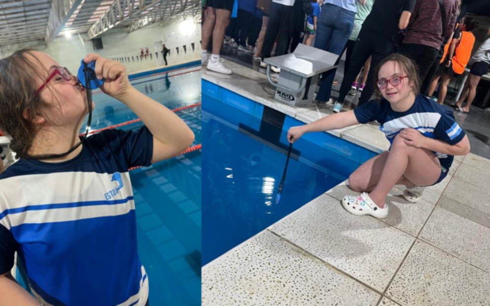 La platense Faustina Romero, un ejemplo de oro: quíntuple campeona nacional en natación adaptada
