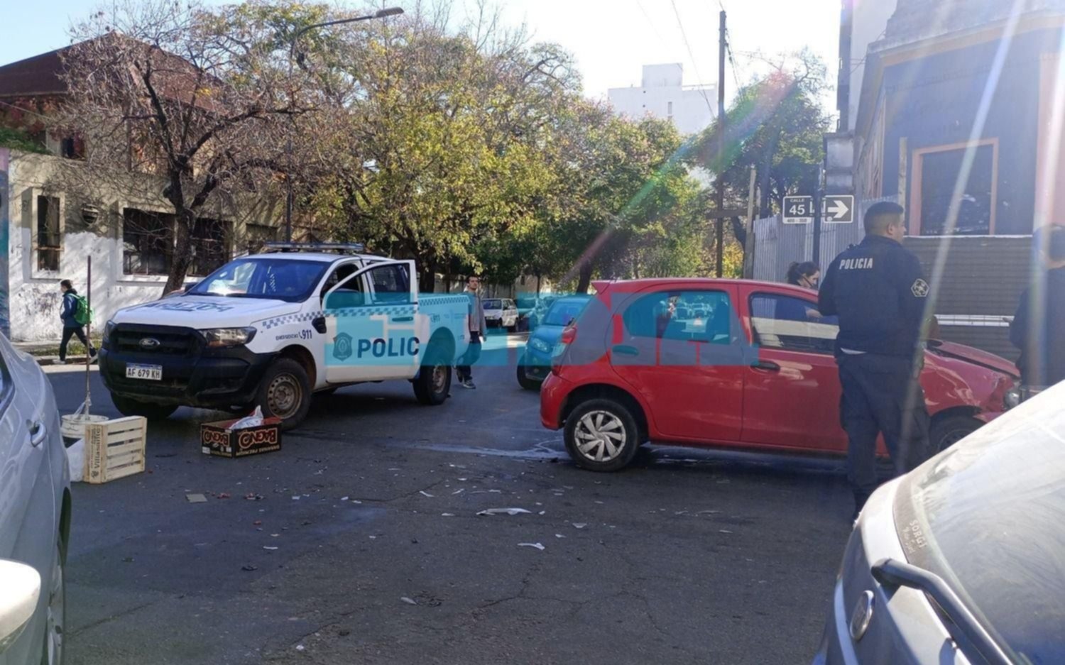 Choque en el centro de La Plata, en medio del caos de tránsito
