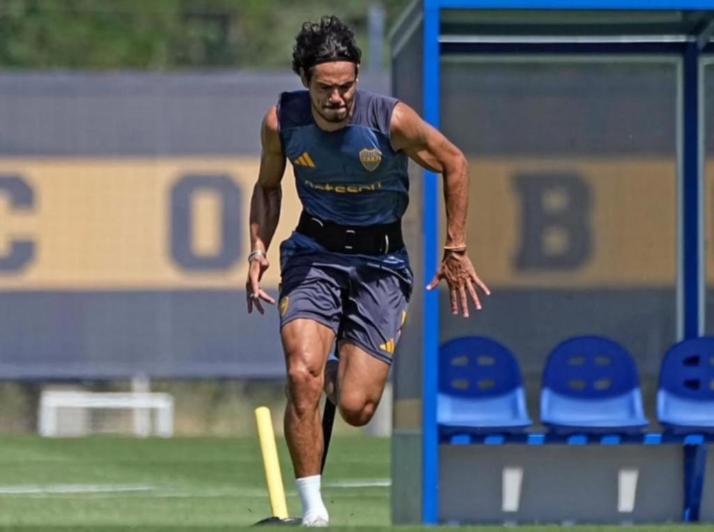 Cavani entrenó a la par del grupo, sería titular y Rojo encendió las alarmas