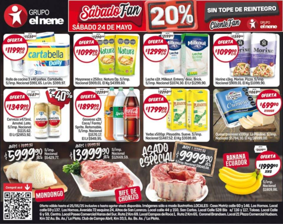 Otro sábado fun en El Nene con 20% de descuento