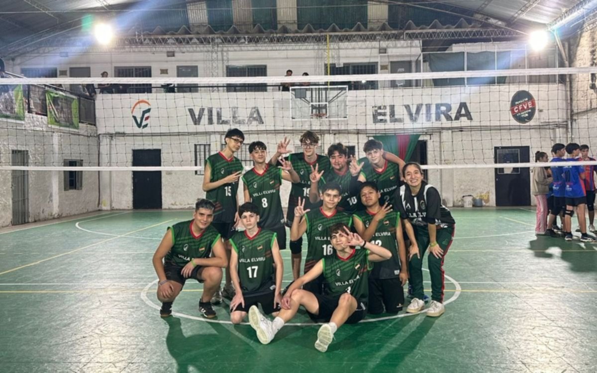 Centro de Fomento Villa Elvira se impuso en una nueva jornada de voley