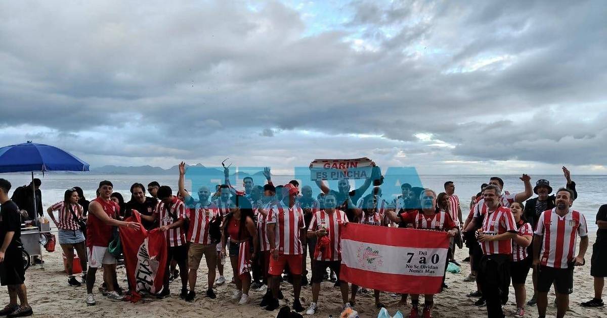 Las playas de Copacabana se tiñen de rojo y blanco en la previa de Estudiantes - Flamengo | El Dia