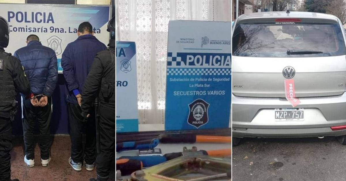 Con el criquet y la llave cruz en la mano: detuvieron a dos sospechosos de integrar una banda de roba ruedas en La Plata | El Dia