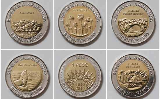 Nueva moneda de un peso, en
conmemoración del Bicentenario